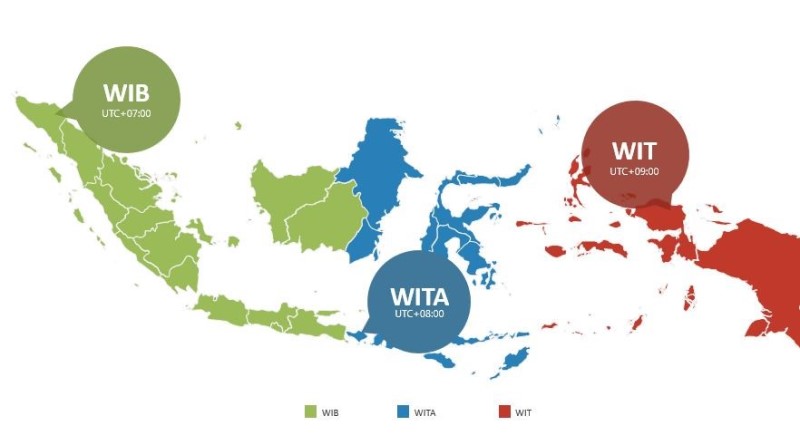 Có bao nhiêu múi giờ ở Indonesia